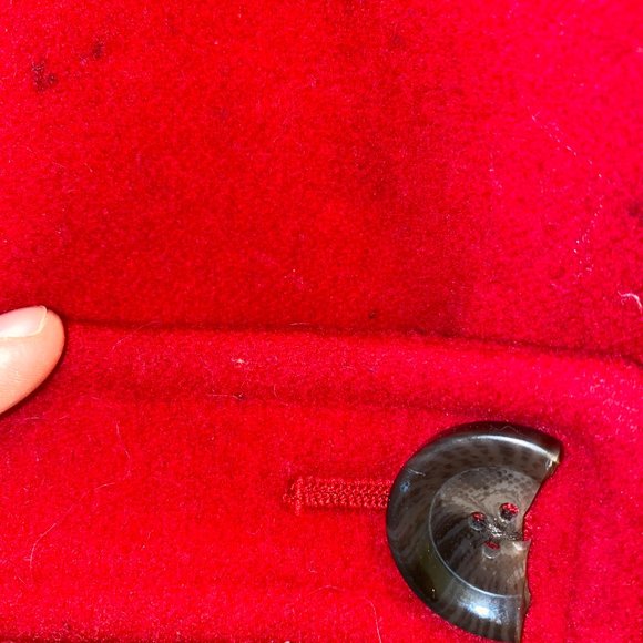 Red Wool Toggle Jacket - Picture 3 of 3